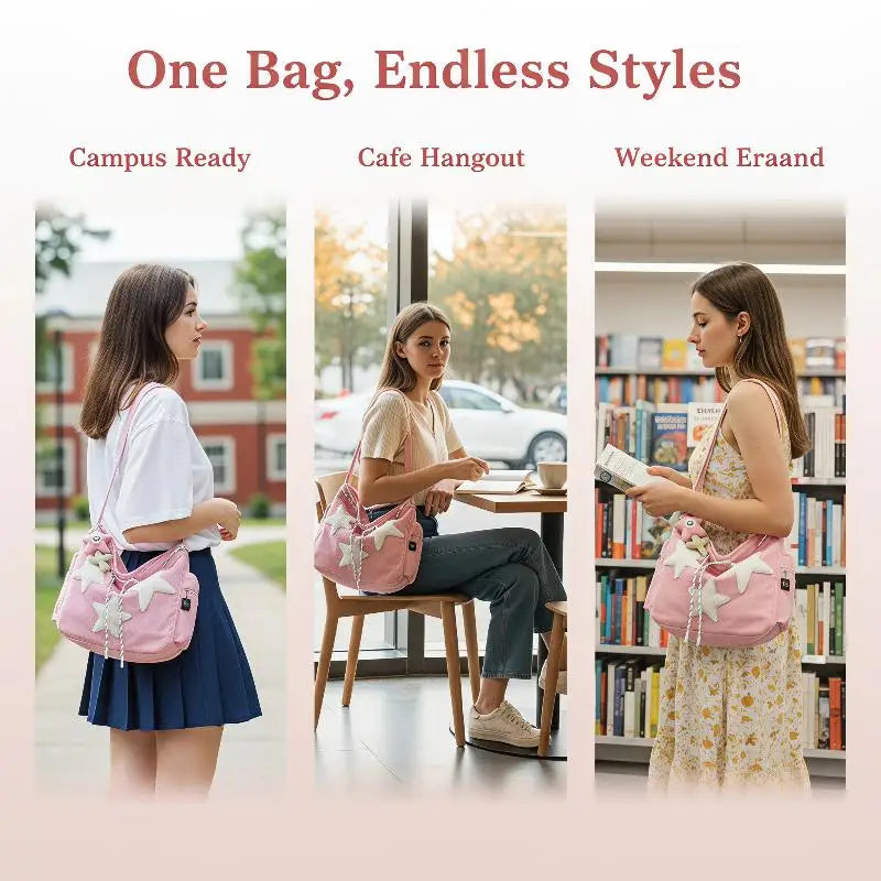 JETTING Corduroy Tote Bag – Large Crossbody Shoulder Bag