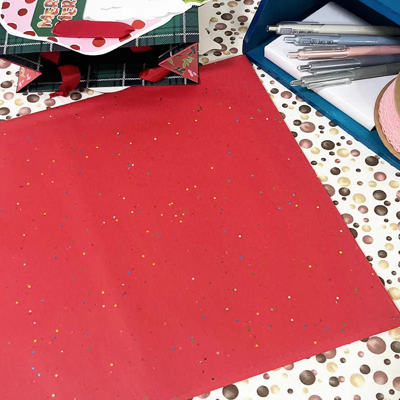36sheets Christmas Color Tissue Papers Craft Wrapping Paper Wine Shirt Flower Gift Wrap Papers Tissue Packing Material 50*70cm Oasis Select