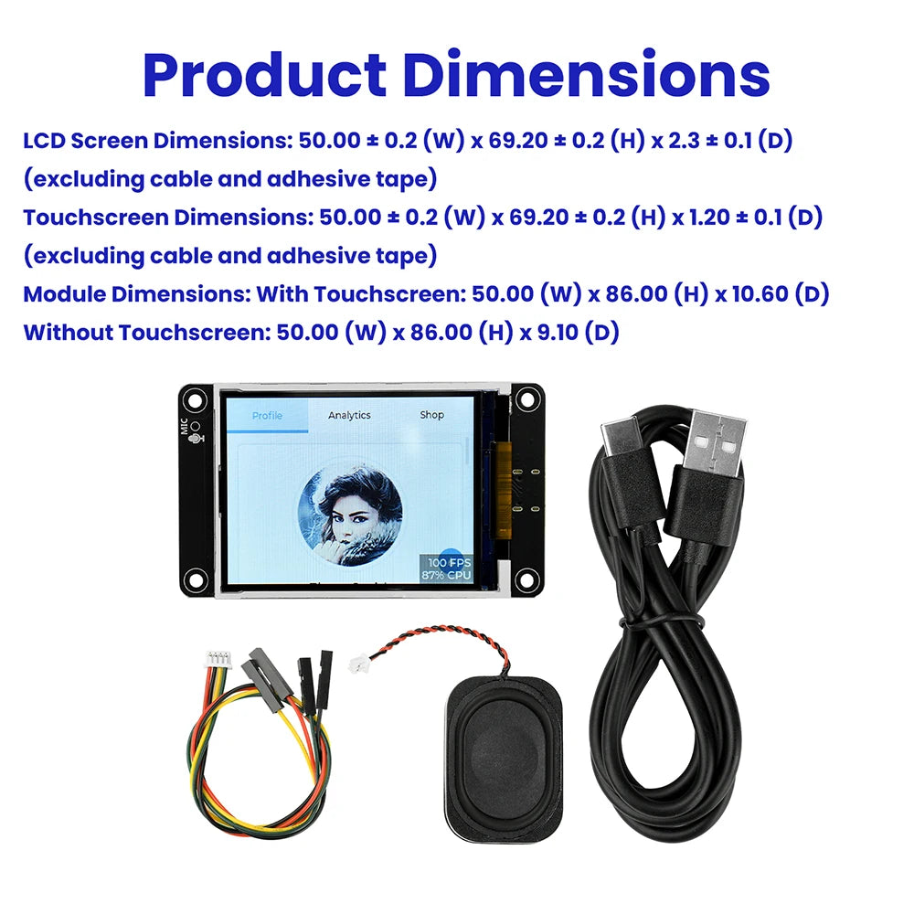 ESP32-S3 ESP32 S3 2.8-inch TFT Module Touch Screen Development Board with WiFi Bluetooth Smart AI Display 240x320 IPS Screen Oasis Select