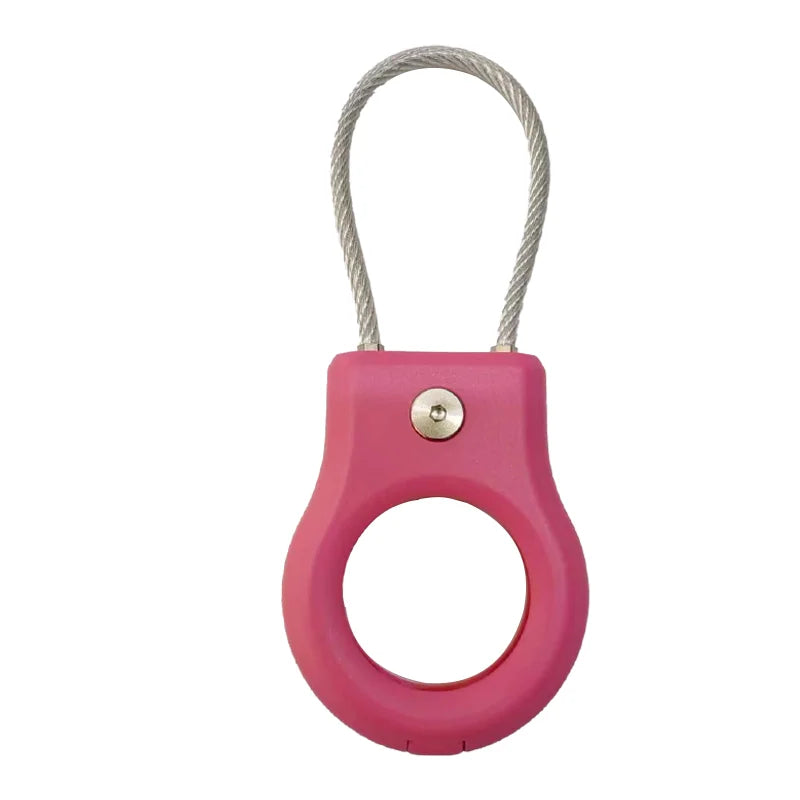 Waterproof Apple AirTag Case with Steel Cable Keychain Holder AirTag Protective Case Oasis Select Pink