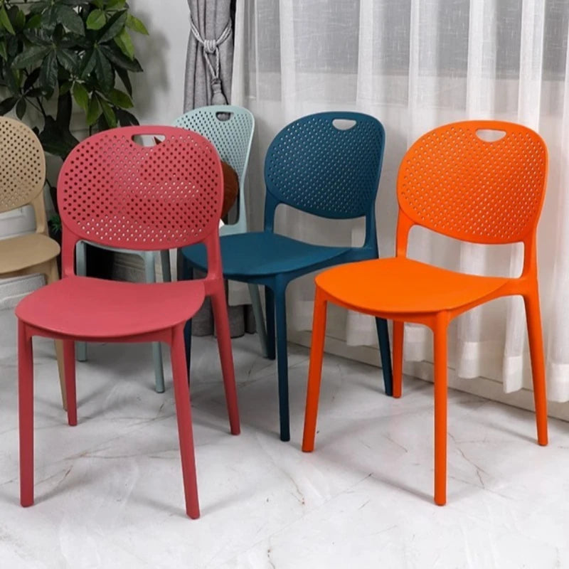 Plastic chair Back chair Thickened desk stool Study home bedroom Nordic creative dining chair can be stacked Oasis Select