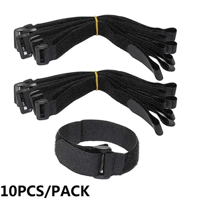 10/60PCS 2*50cm Reusable Fastening Bike Tie Nylon Hook & Loop Durable Multil Purpose Self-adhesive High Quality Strap Cable Ties Oasis Select