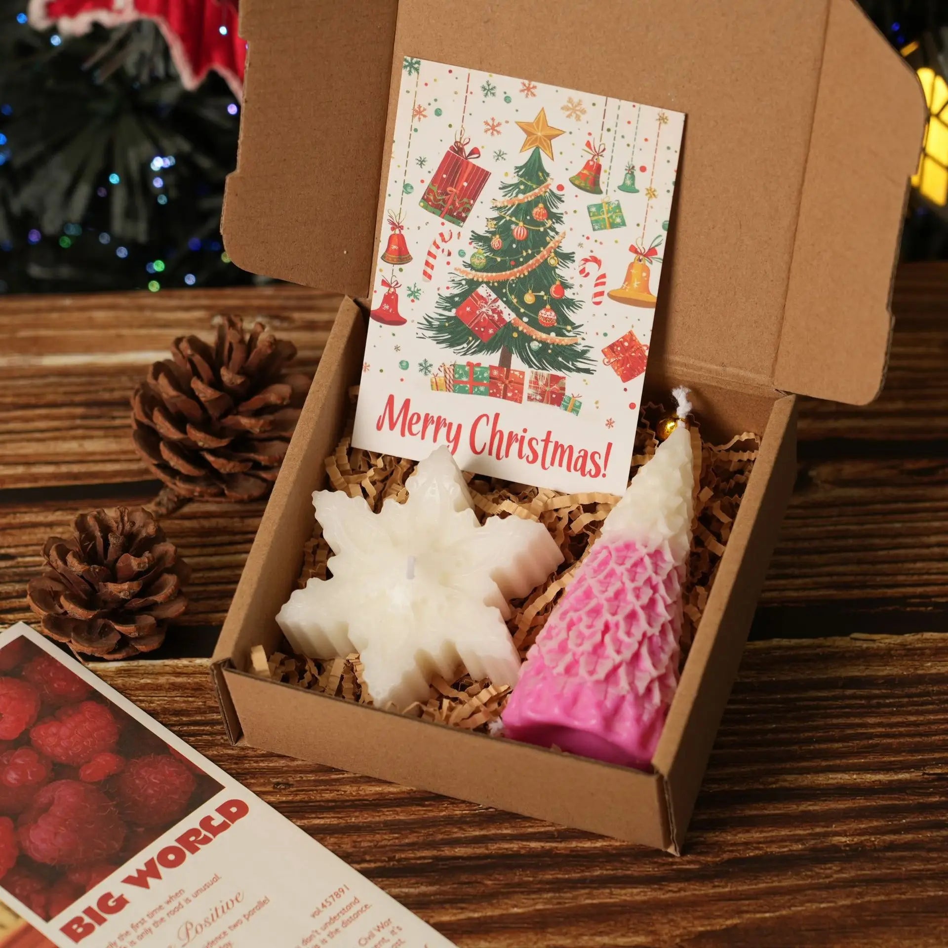 Christmas Tree Gingerbread Man Scented Candle Gift Set Handcrafted Shaped Christmas Gift Creative Souvenir Present Oasis Select D