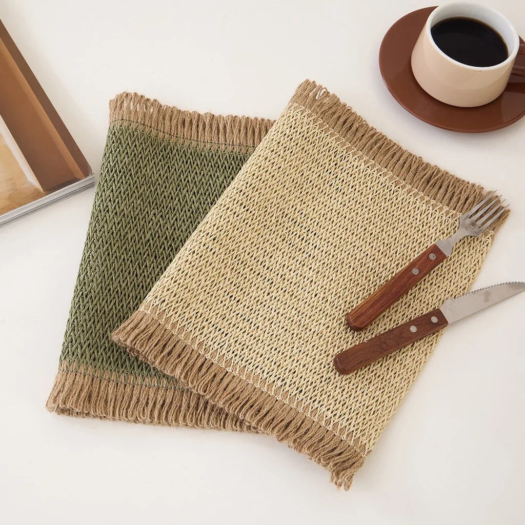 Woven Linen Placemat – Heat Insulating Dining Table Mat