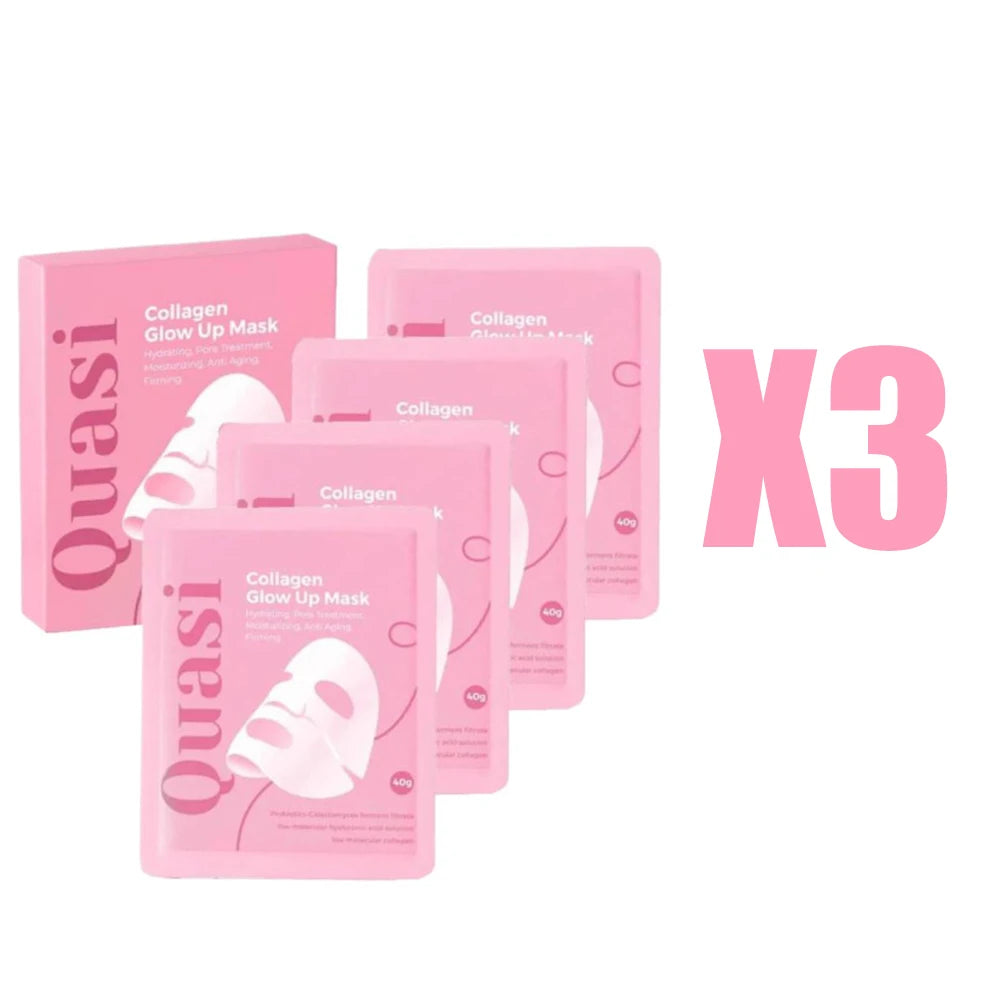 Quasi 3D Lifting Skincare Set Korean Night Cream Serum Face Mask Overnight Deep Hydration Firming Brightening Pore Minimizing Oasis Select 3SET