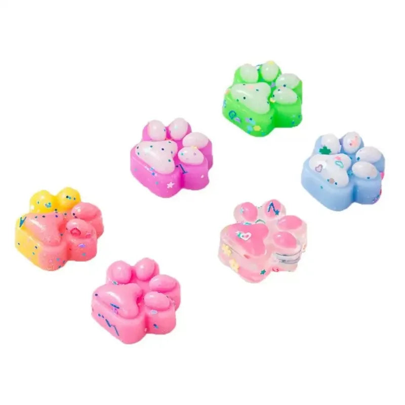 10Pcs Cat Claw Squishy Plush Fidget Toys Sensory Stress Relief Halloween Christmas Stocking Stuffer Party Favors Kids Gifts Oasis Select