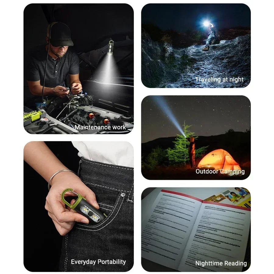 Rechargeable LED Keychain Flashlight – Waterproof Mini Torch