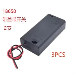 Battery Storage Case for 3pcs 18650 Batteries Holder Box Container 1/2/3/4 And2 Slots ON/OFF Switch DIYCell Plastic Container Oasis Select 3pcs 2 slot cover