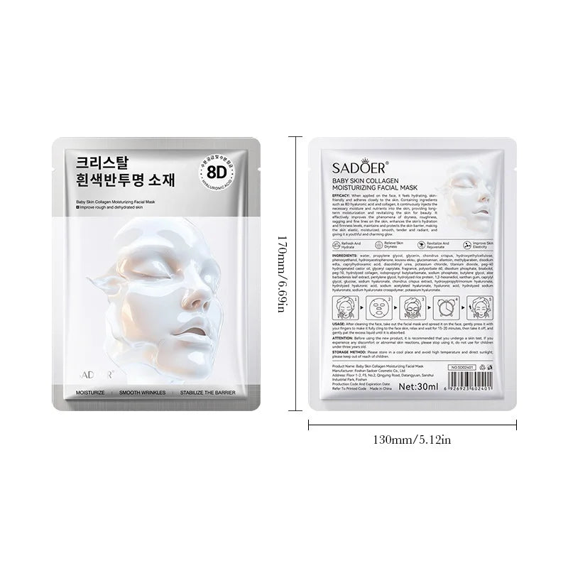 Collagen Glow Face Mask – Marine Collagen & Hyaluronic Acid
