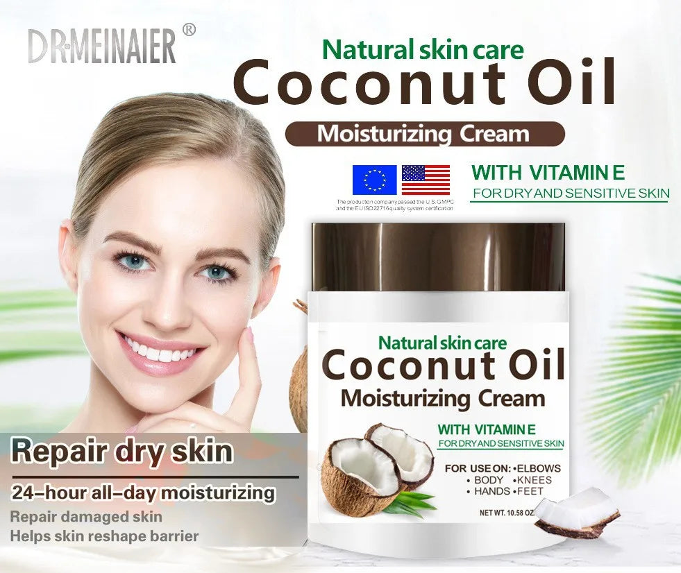 Organic Cold Pressed Coconut Oil Cream 300g – Body & Hair