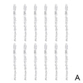 12pcs Acrylic Simulation Ice Xmas Tree Hanging Clear Fake Icicle Pendant Ornament Merry Christmas Party Decoration New Year Oasis Select A