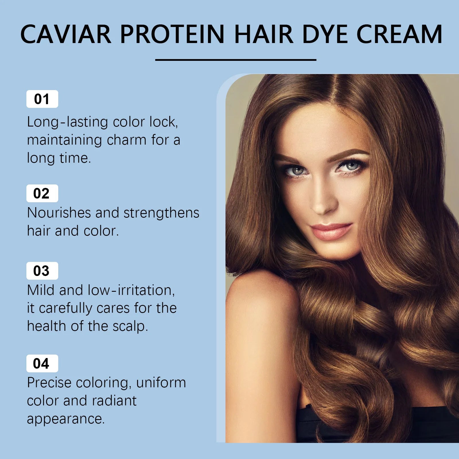 HOEGOA Caviar Protein Hair Color Shampoo Black Brown 500ml