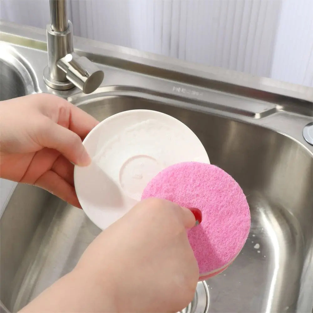 Cleaning Tool Wash Dishes Sponge Random Color Sponge Brush Dishwashing Sponge Flower Round Shape Scouring Pads Oasis Select