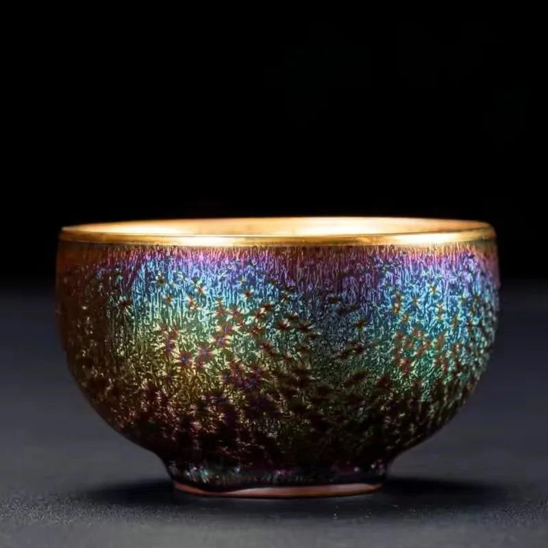 Real Gold Master Cup Large Building Cup Kiln Turned Gilded Cup High-end Household Use Oasis Select Dull
