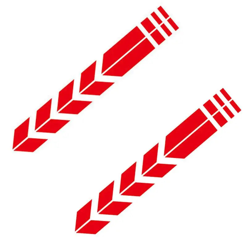 1/2/3set Universal Motorcycle Sticker With Arrows Flash Paste Waterproof Oil Resistant Reflective Sticker Motorcycle Tape Oasis Select 2set red