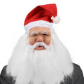 Santa Claus Full Face Latex Mask with Beard & Wig | Xmas Costume Holiday Costume Mask Oasis Select D