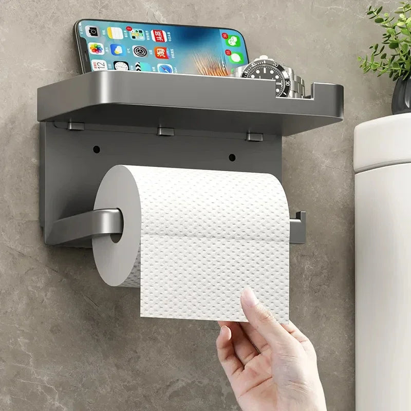 Toilet Paper Holder Plastic Storage Rack Kitchen Towel Placement Of Seasoning Bottles Bathroom Wall Roll Of Paper Phone Storage Oasis Select