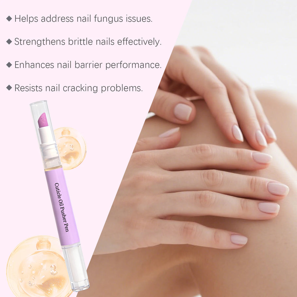 2-in-1 Cuticle Oil Pusher Pen | Lavender Nail Care Tool Cuticle Care Pen Oasis Select