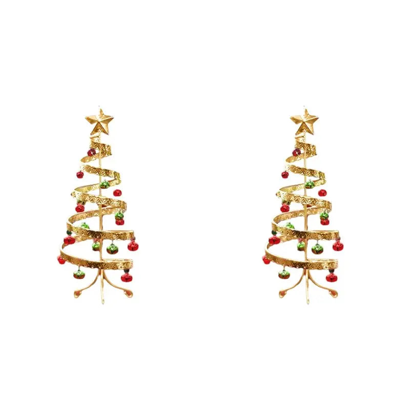 2026-WISH 2X Iron Craft Bell Mini Christmas Tree Desktop Simulation Christmas Tree Display Christmas Decorations As Shown Oasis Select As Shown