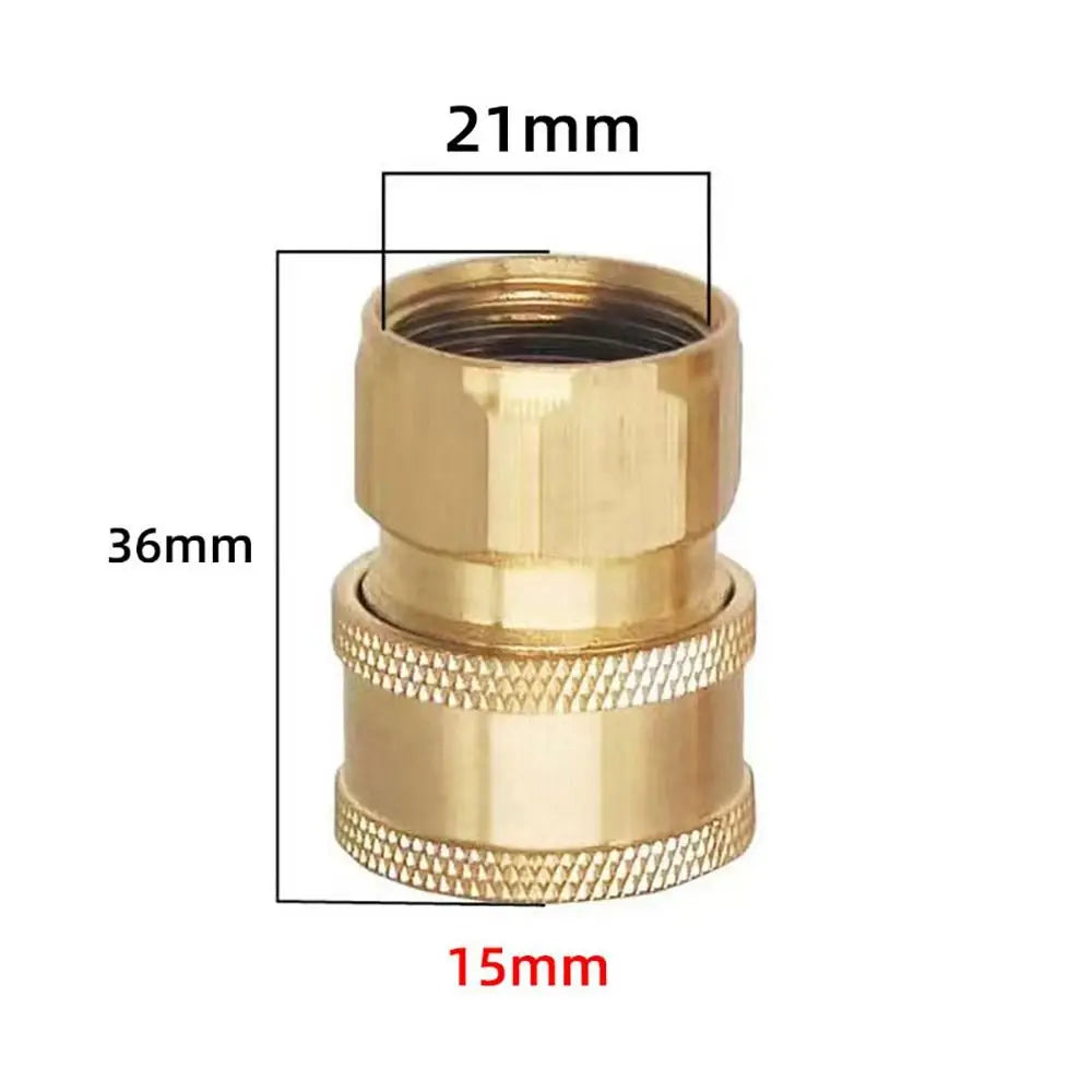 1Set 3/8 M22 Pipe Joint For M22 High Pressure Washer Quick Connect Kits Hose Coupler M22 1.5mm Adapter Set Water Outlet Set Oasis Select