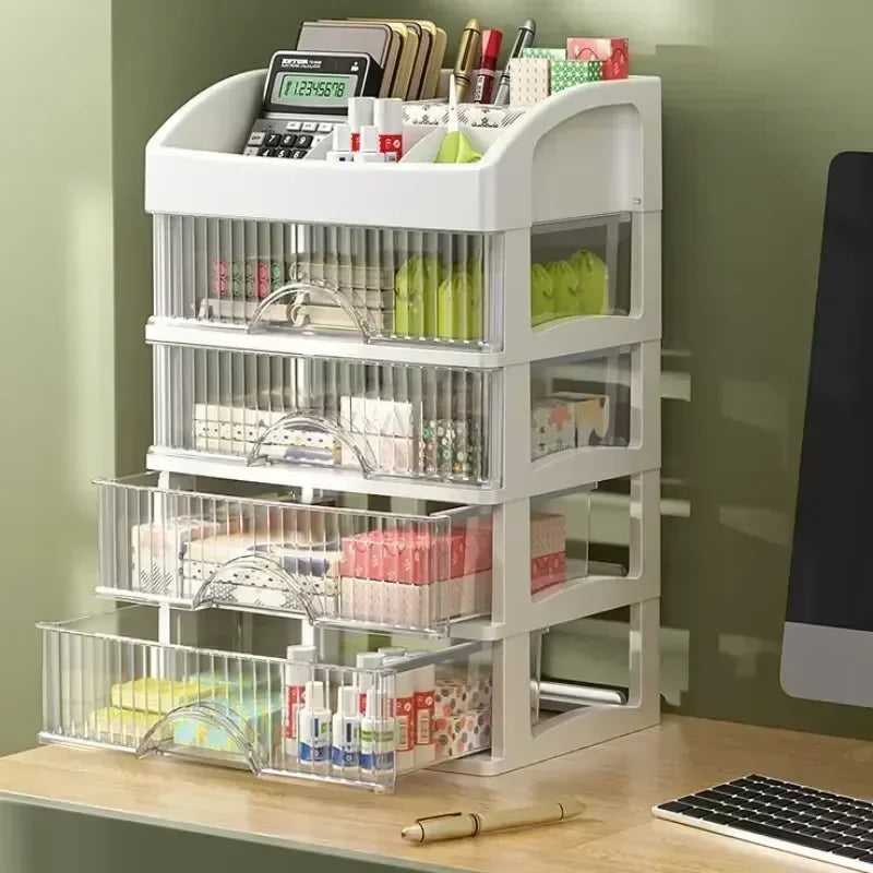 1pc Drawer Makeup Organizer Large Capacity Plastic Makeup Storage Box Lipstick Holder Large Capacity Office Supplies Storage Box Oasis Select
