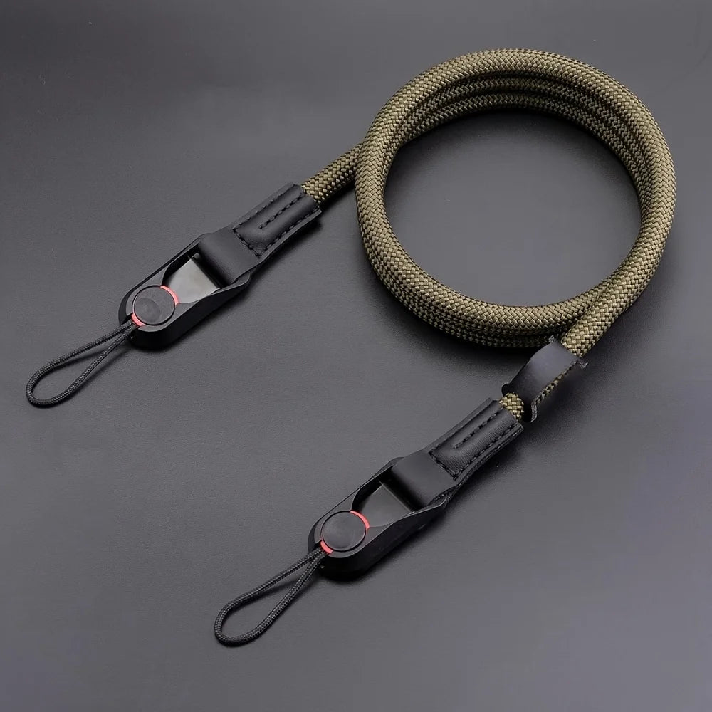 Quick Release Camera Neck Strap Nylon Rope Round Camera Shoulder Strap Lanyard Multifunctional For Nikon Canon Sony Fuji Oasis Select Army Green
