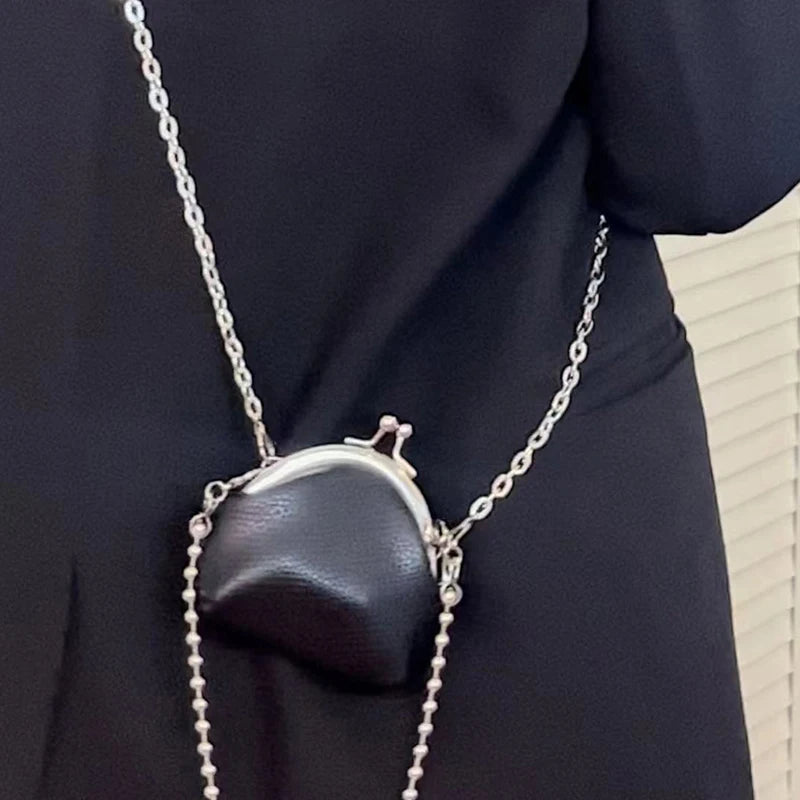 Womens Texture Chain Small Bags Fashion Mini Bags Chain Single Shoulder Crossbody Zero Wallet Small Headphone Evening Bags Oasis Select