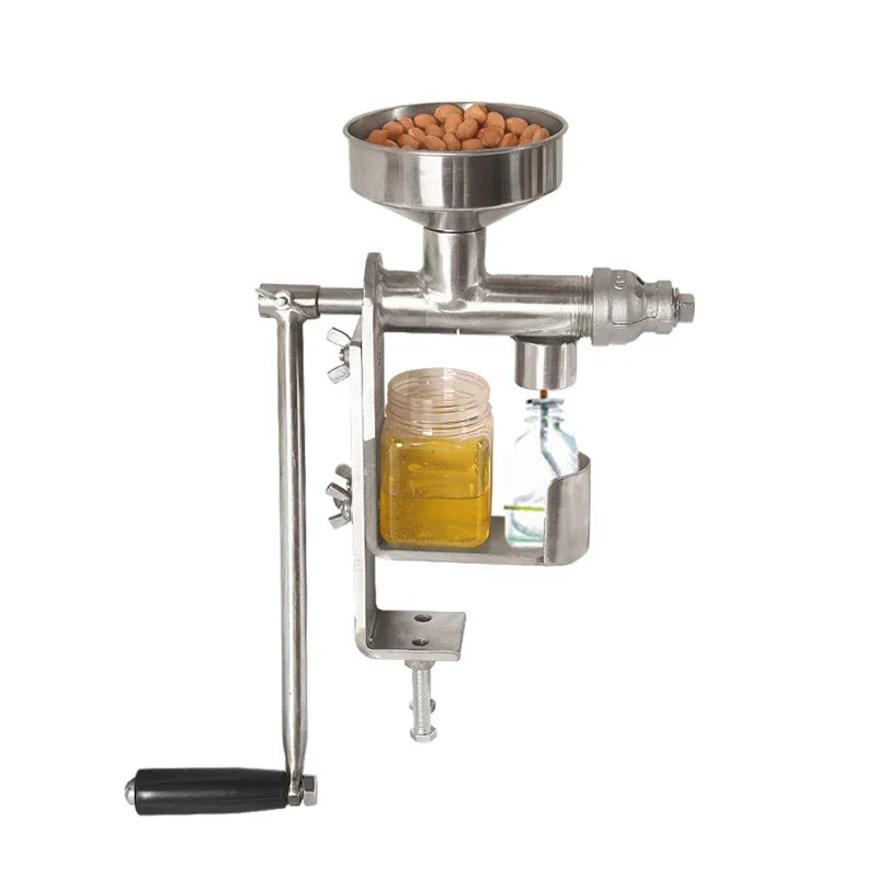 Manual Hand-Crank Oil Press | 304 Stainless Steel | 3KG