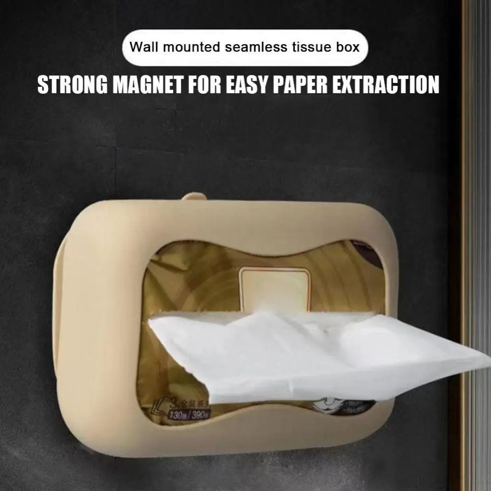 New Silicone Suction Cup Tissue Box Large Capacity Desktop Tissue Drawer Anti-Wear Super Soft Durable Car Tissue Box Oasis Select