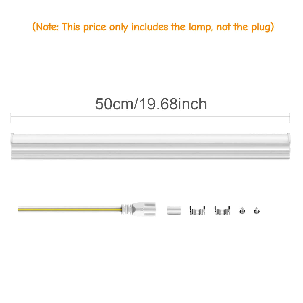 T5 LED Tube Light 15W 50cm, 85V-265VAC, White/Warm White/Neutral White (2700K-6500K), Replace Fluorescent, 50,000 Hours Lifespan Oasis Select 1XTube Without Plug Warm White
