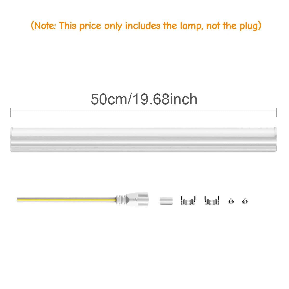 T5 LED Tube 15W 50cm, 2835 LEDs, CRI 80, Aluminum Housing, AC85-265V, Commercial Lighting for Hotel/Office/Store, With/No Plug Oasis Select 1XTube No Plug Neutral White