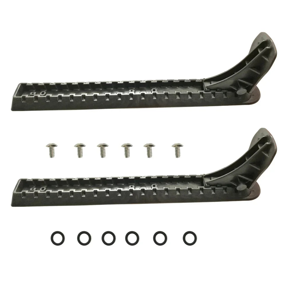 2Pcs Black Kayak Foot Brace Pedal Kit Replacement Pegs Set Nylon Inflatable Boat Rowing Boat Canoe Toe Pilot Foot Oasis Select Default Title
