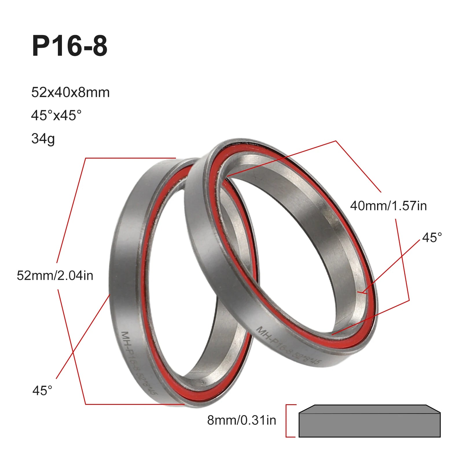Silver Bicycle Part Repair Parts For Bicycle Bowl Set Bearing Peilin Shaft Steel Silver Bike Accessories 38/39/41/44/49/52mm Oasis Select P16-8