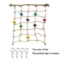 Colorful Parrot Climbing Net Bird Swing Rope Toy with Hook