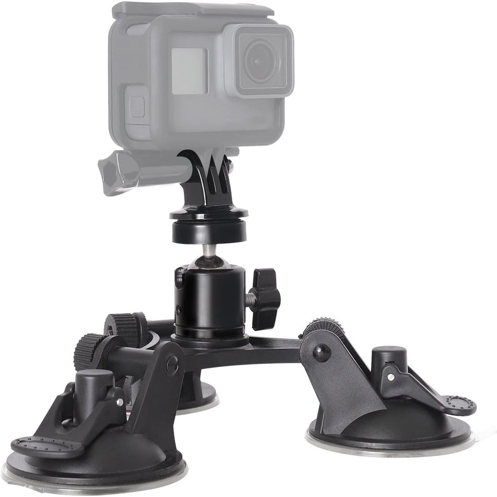 Triangle Suction Cup Camera Mount for GoPro, Insta360 & DJI