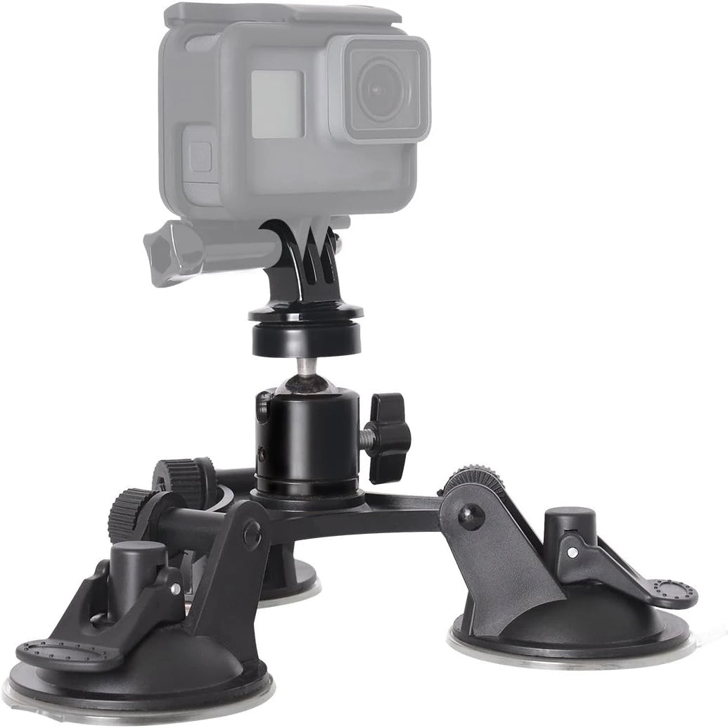 Triangle Suction Cup Camera Mount for GoPro, Insta360 & DJI