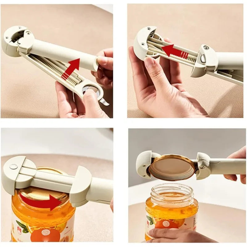 Multifunctional Bottle Opener with Magnetic Can Opener Cap Remover for Beer Soda Cans Bottle Opener Tool for Kitchen and Bar Use Oasis Select