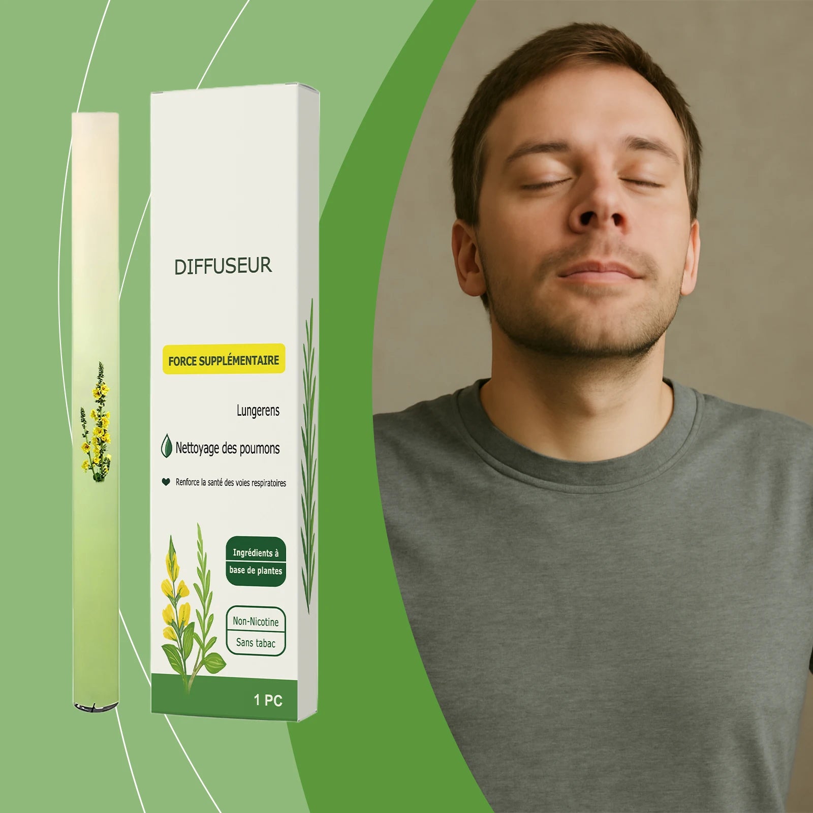 Herbal Fresh Breathing Stick – Nasal & Respiratory Relief Herbal Inhaler Pen Oasis Select