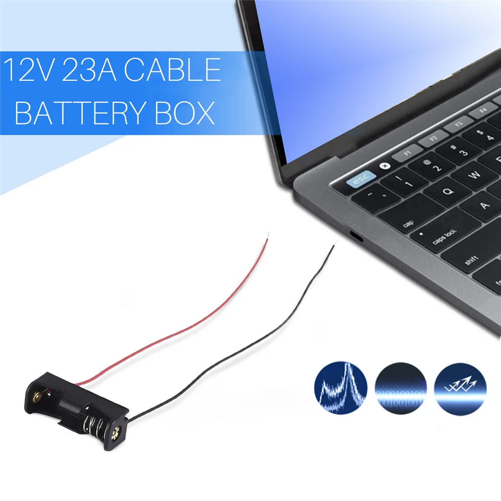 5PCS 1 23A A23 12V Battery Storage Clip Holder Box Case Cell Holder With Wire Oasis Select