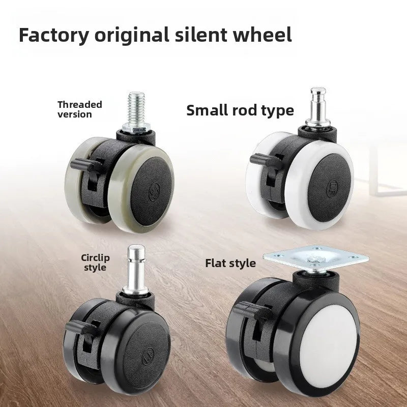 1.5inch Chair Wheel Caster Replacement Soft Mute Desk Caster Wheels for Work Chair Heavy Duty Safe Rolling Office Chair Wheels Oasis Select
