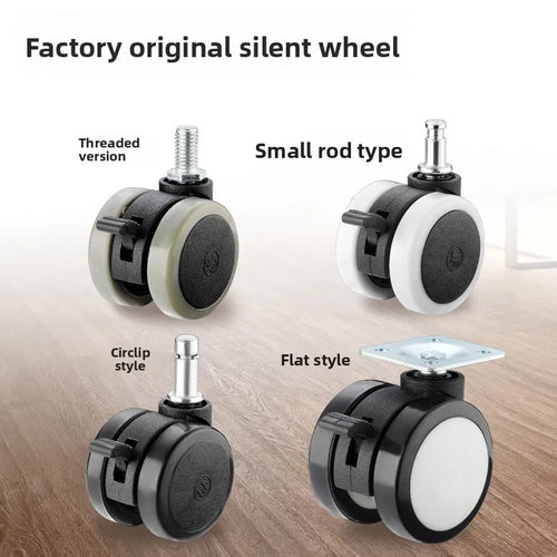 1.5inch Chair Wheel Caster Replacement Soft Mute Desk Caster Wheels for Work Chair Heavy Duty Safe Rolling Office Chair Wheels Oasis Select