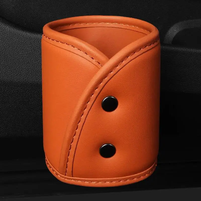 Car Window Cup Holder Leather Drink Storage Box Multi-Functional Automotive Interior Accessories Back Seat Cup Holder Organizer Oasis Select