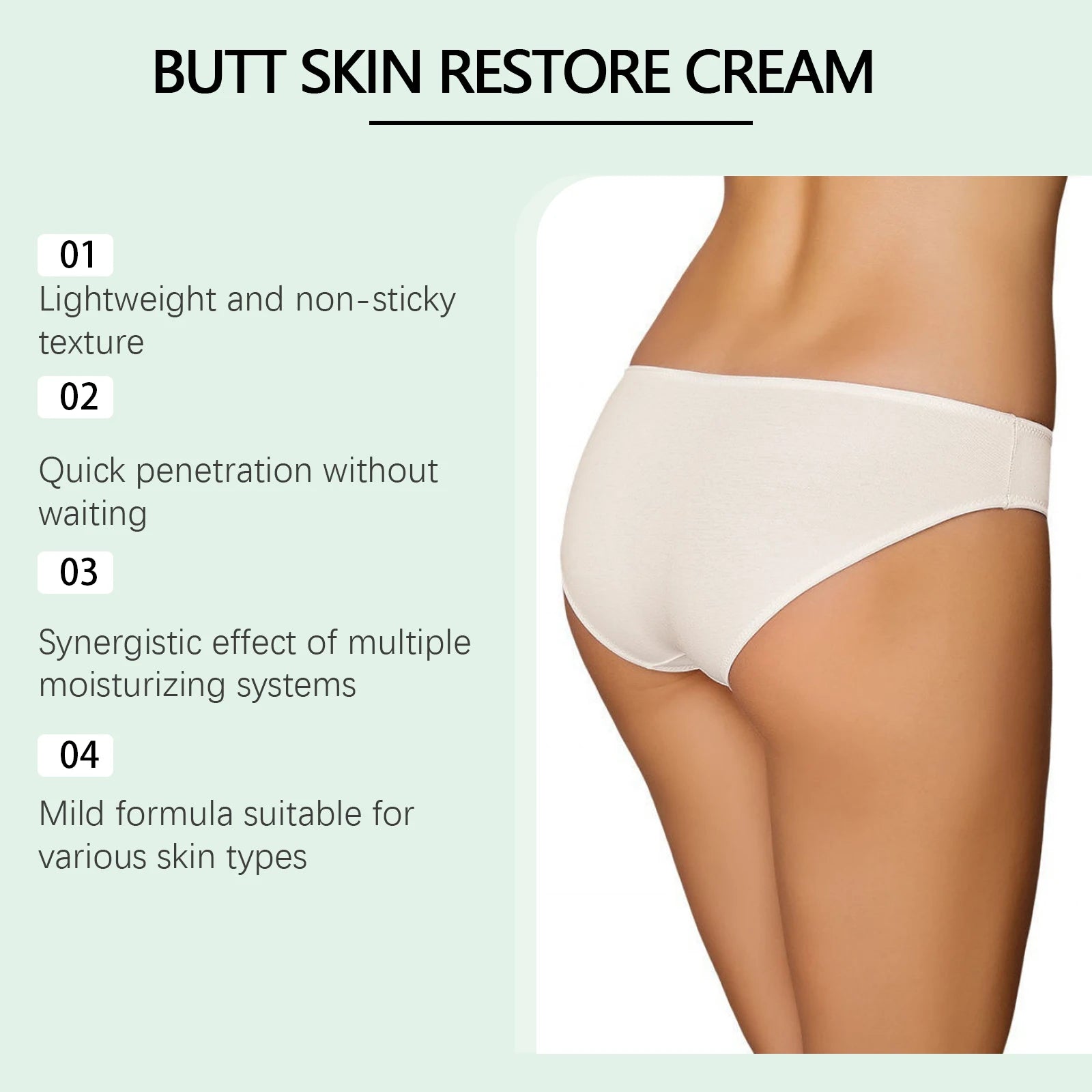 OCEAURA Butt Care Cream Lightens Dark Spots Reduce Melanin Improve Skin Elasticity Even Skin Tone Brightening Firming Hip Care Oasis Select