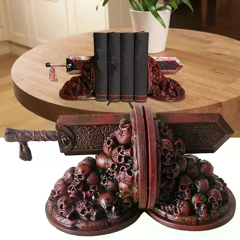 Berserk Bookends Bookends Ornament Dragon Slaying Knife Bookstop Resin Non-Slip Suitable For Reading Desk Home Decoration Gifts Oasis Select