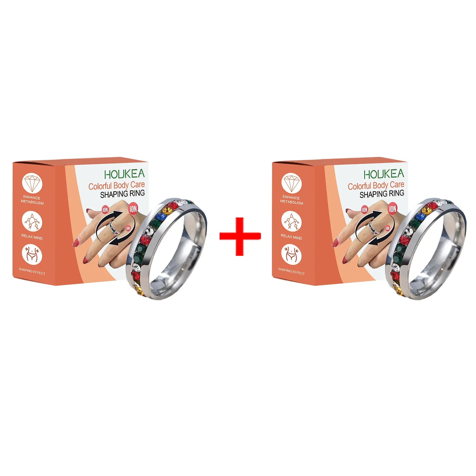 HOUKEA Slimming Ring – Blood Circulation & Body Shaper Slimming Wellness Ring Oasis Select 2pcs boxed