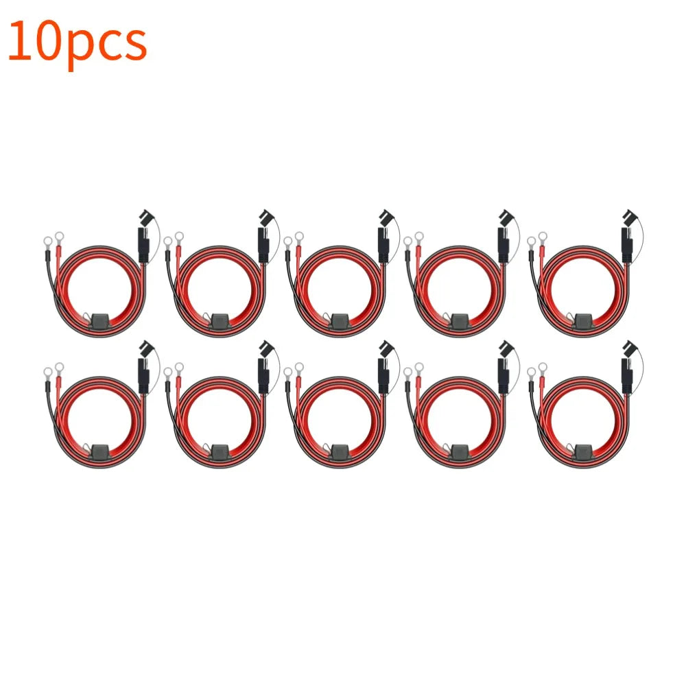 Charger Cable For Motorcycle Battery Terminal To SAE Quick Extension Cable With 10A Fuse O Connector Battery Charger Adapter Oasis Select 10pcs