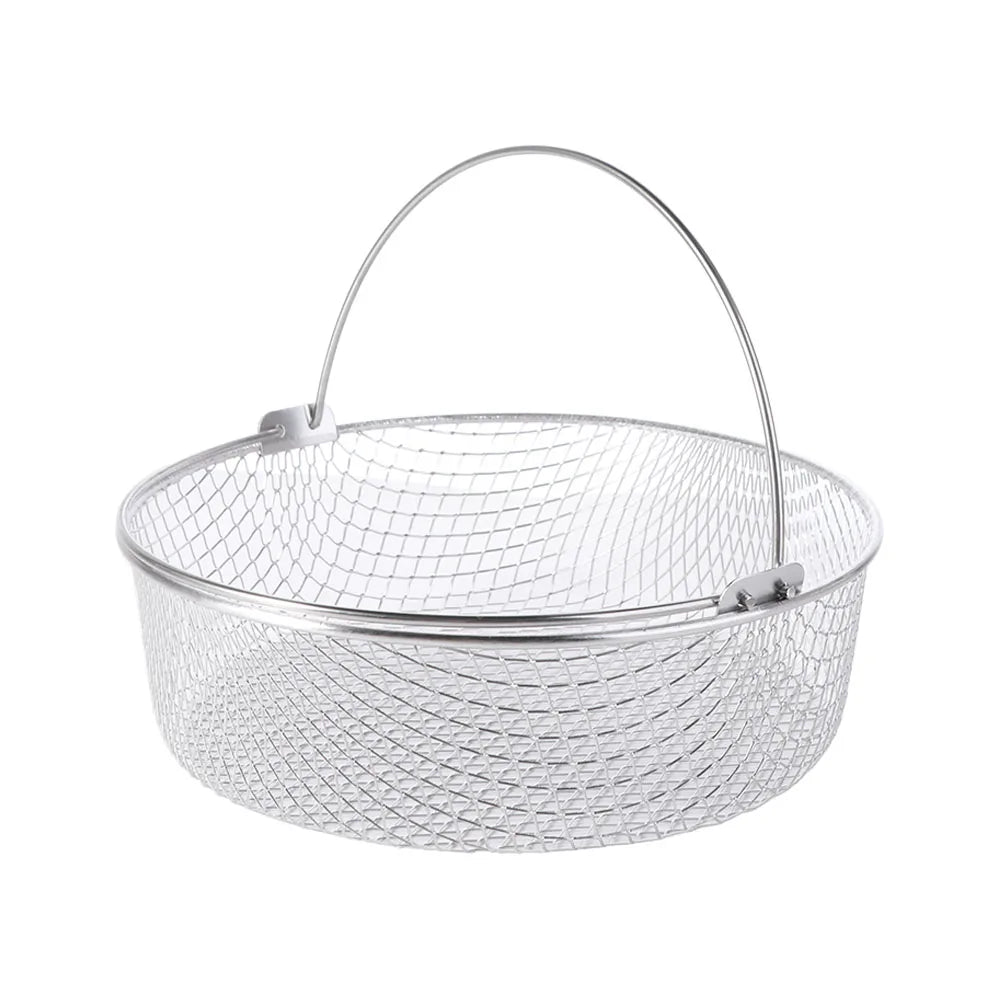 Stainless Steel Air Fryer Basket & Baking Tray with Handles