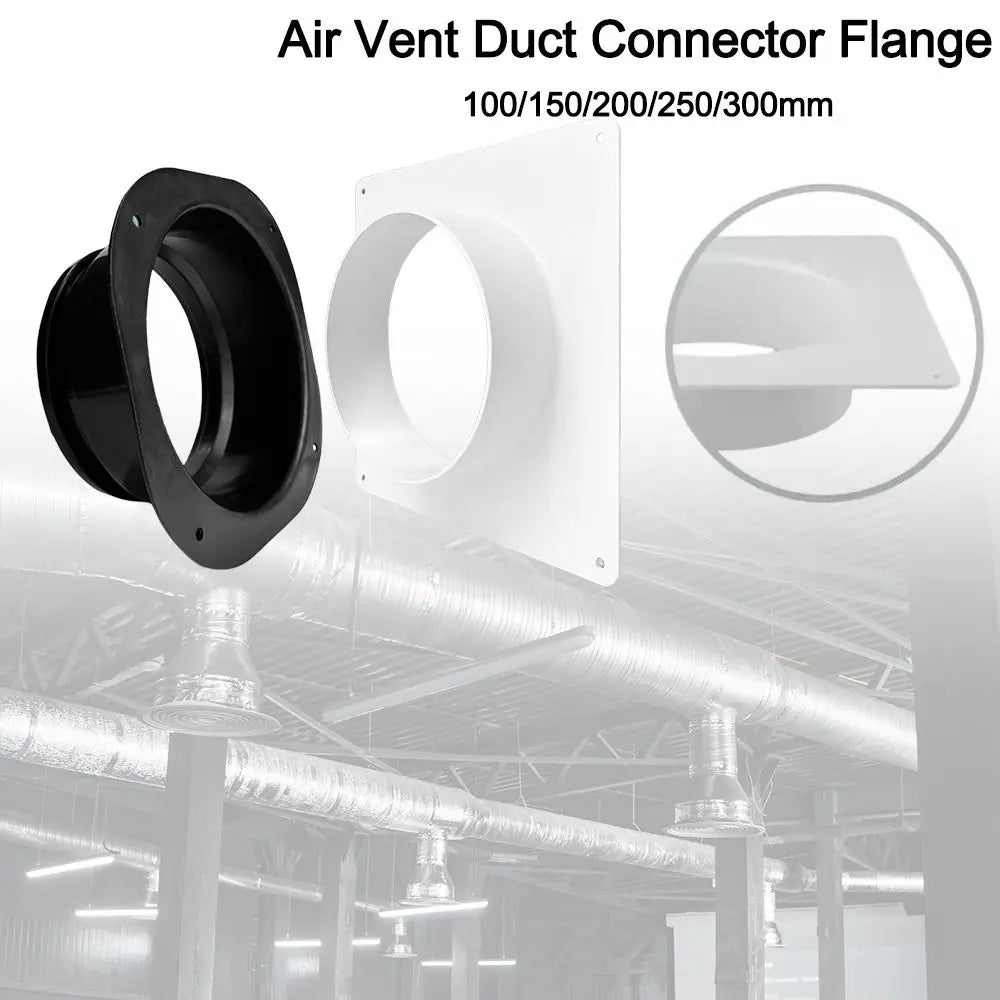 High Quality Plastic Vent Pipe Adapter Flange Connector Wall-mounted Square To Round Flange Interface Exhaust Pipe Joint Oasis Select