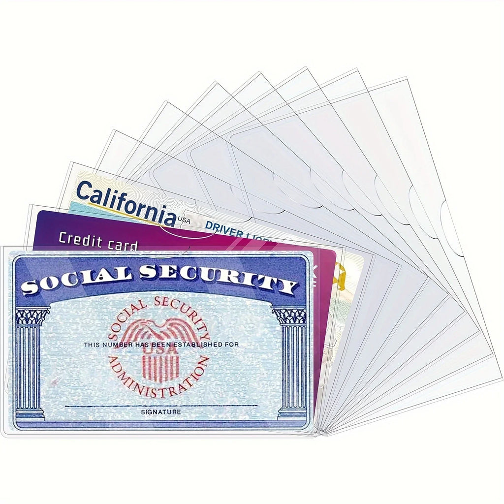 5/10/20pcs transparent card holders, for social security cards/new health insurance cards/SSN cards/credit card holders ... Oasis Select