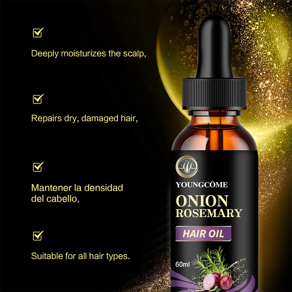 Hair Rapid Growth Essential Oil Onion Rosemary Hair Care Essential Oil Hair Regeneration Effective Hair Loss Product Oasis Select